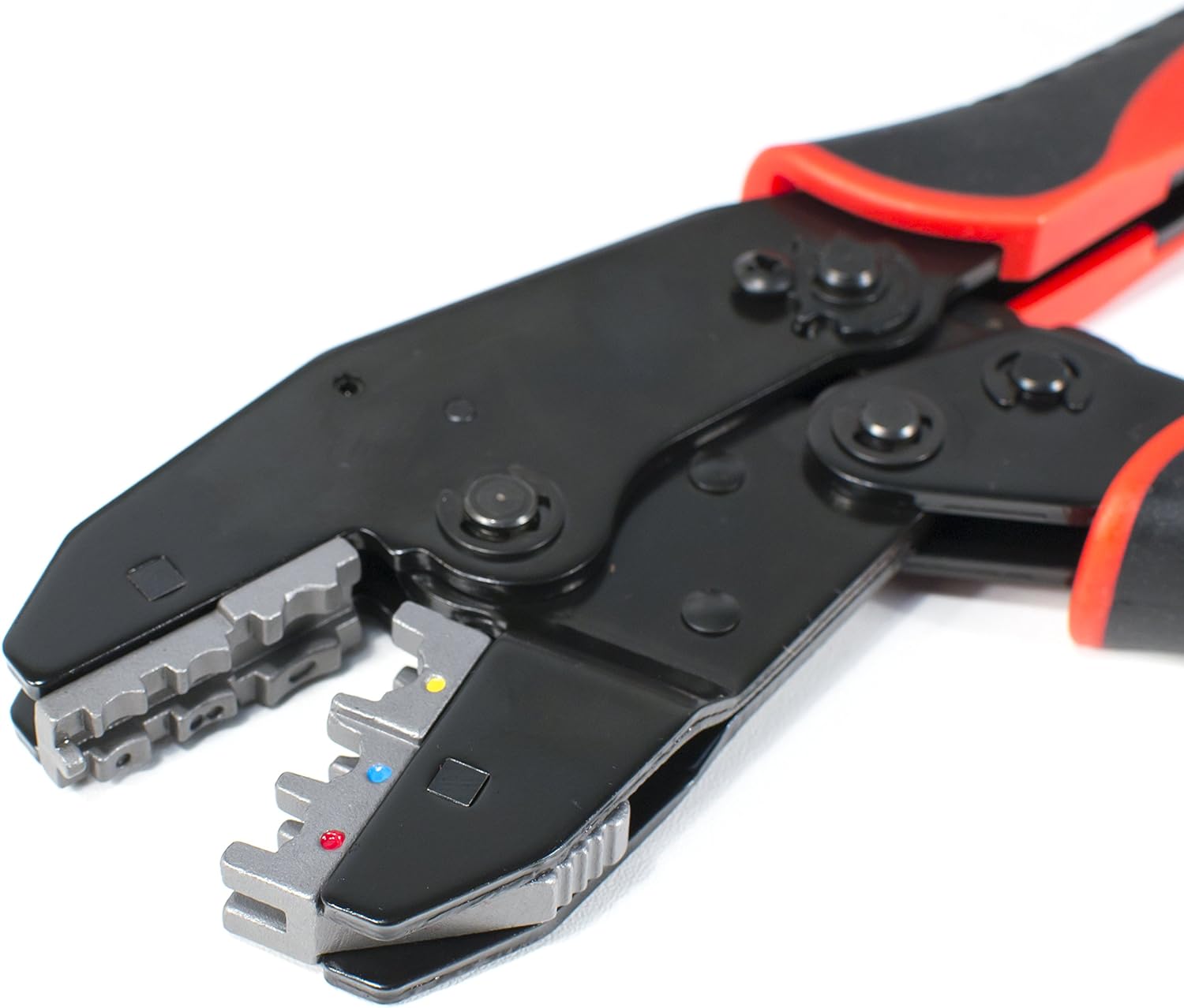 Interchangeable Ratcheting Terminal Crimper Set - 12 Sets With Wire Strippers (Insulated, Non-Insulated, Open Barrel)