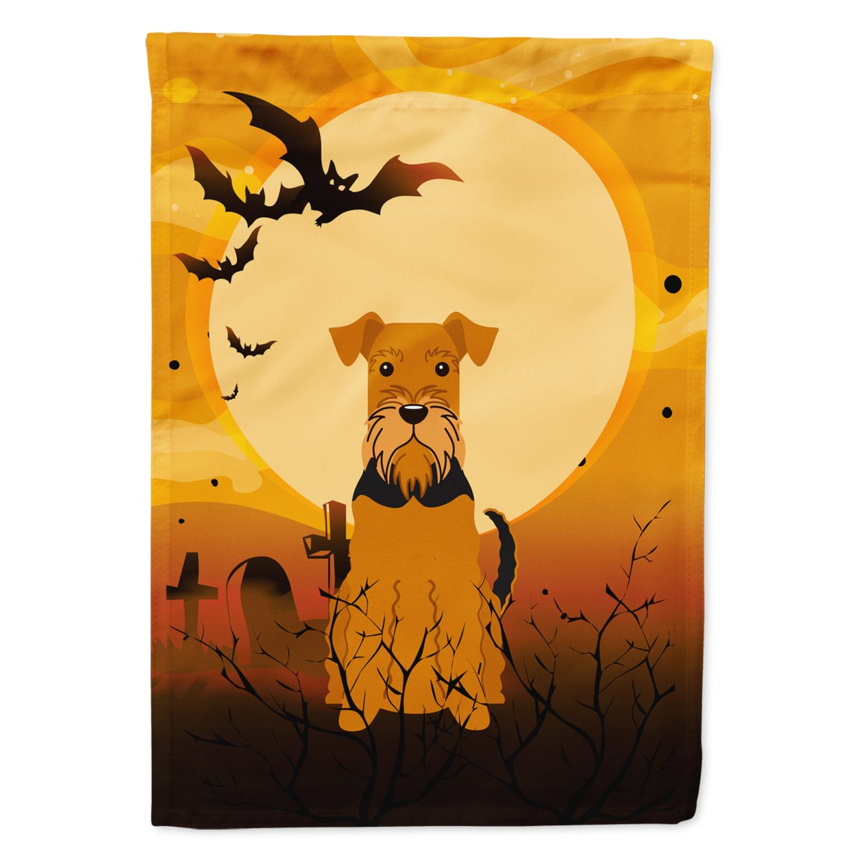 Carolines Treasures BB4307GF Halloween Airedale Flag Garden Size , Small, multicolor