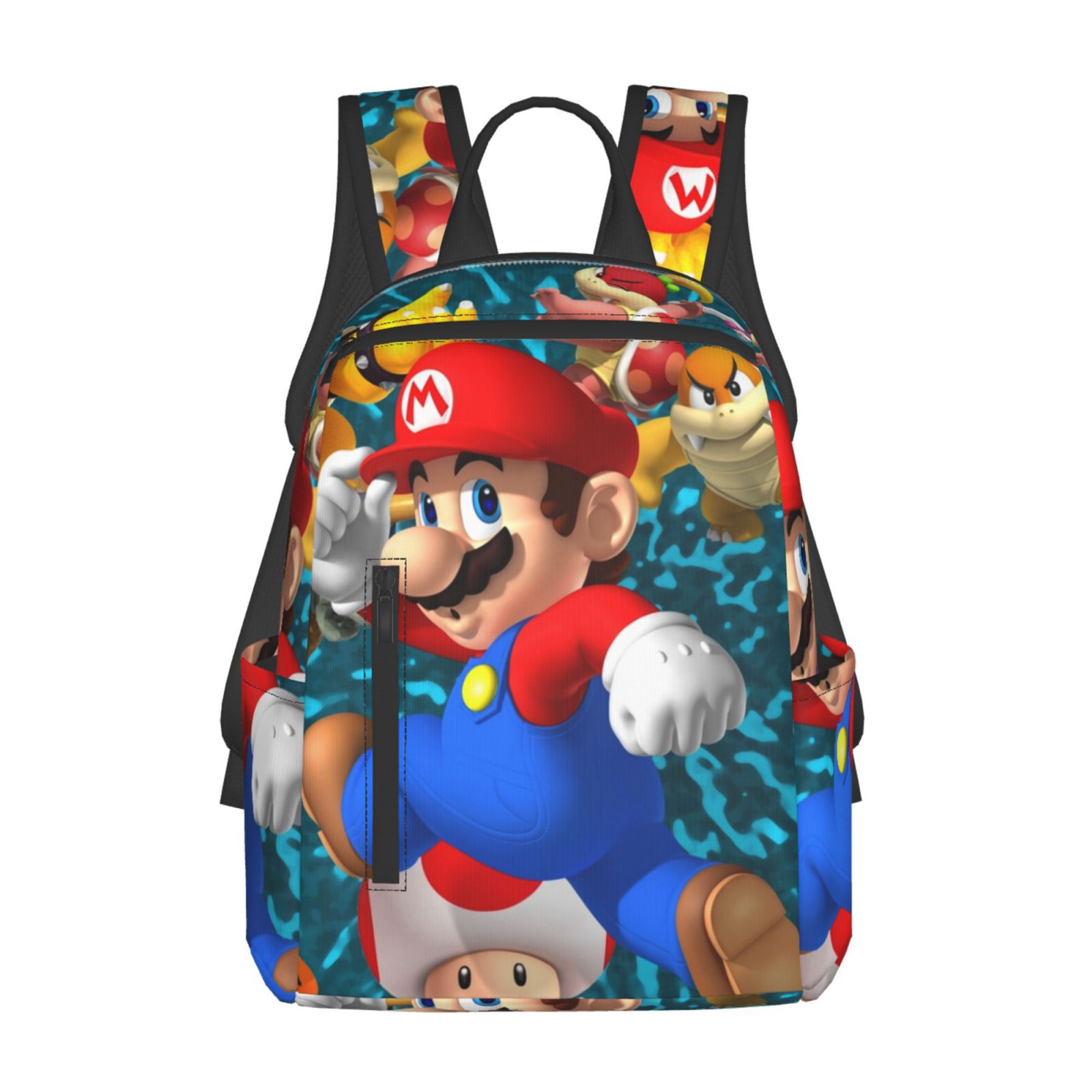 Super Mario Brothers Lightweight Backpack Student Bookbag School Bag Satchel Daypack Unisex Knapsack Rucksack For Kids Teens Adult