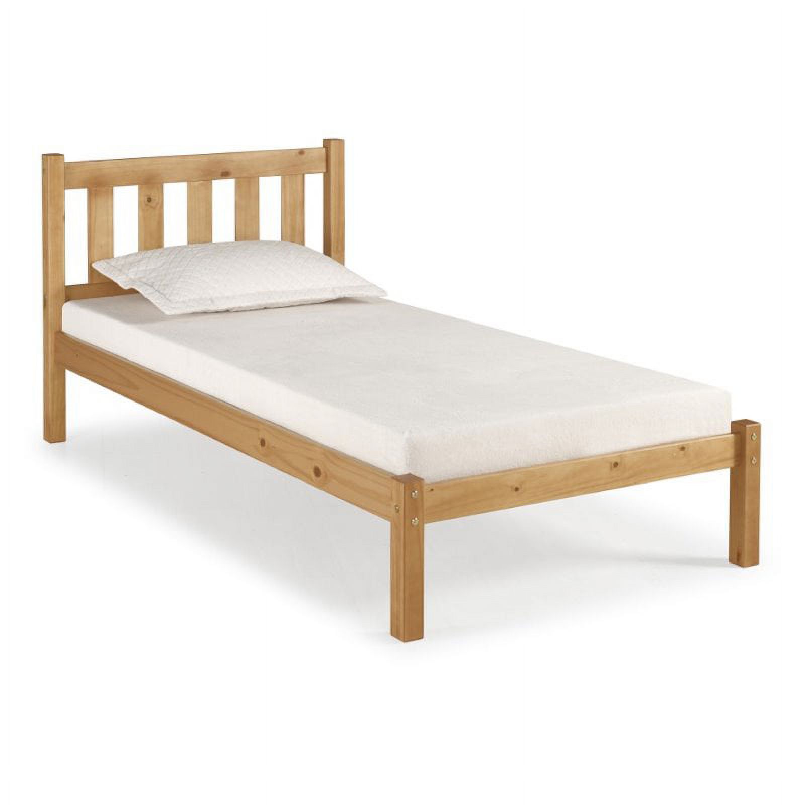 Rosebery Kids Twin Wood Platform Bed in Cinnamon