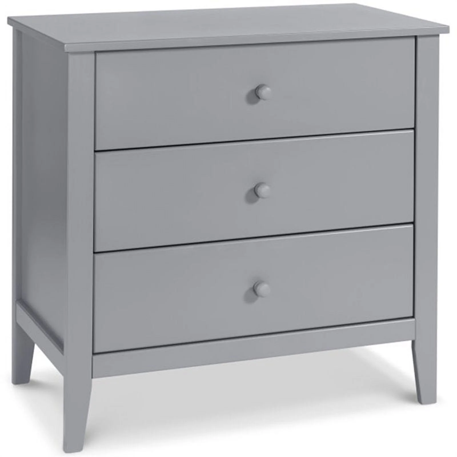 4-in-1 Convertible Crib and Dresser with Removable Changing Tray Set in Gray