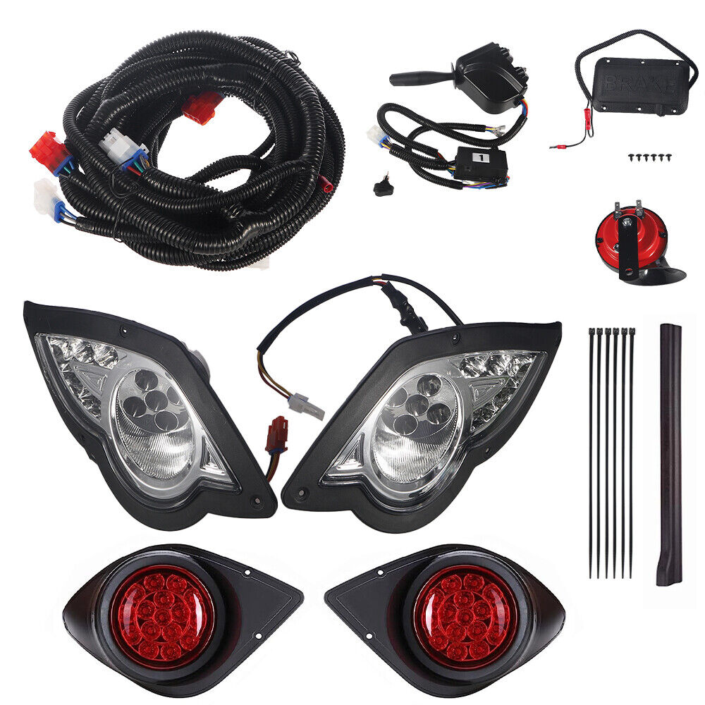 KingFurt Upgrade Your Golf Cart with Adjustable LED Headlights/Tail Lights Kit for Yamaha G29 Drive 2007 UP - Superior Night Vision