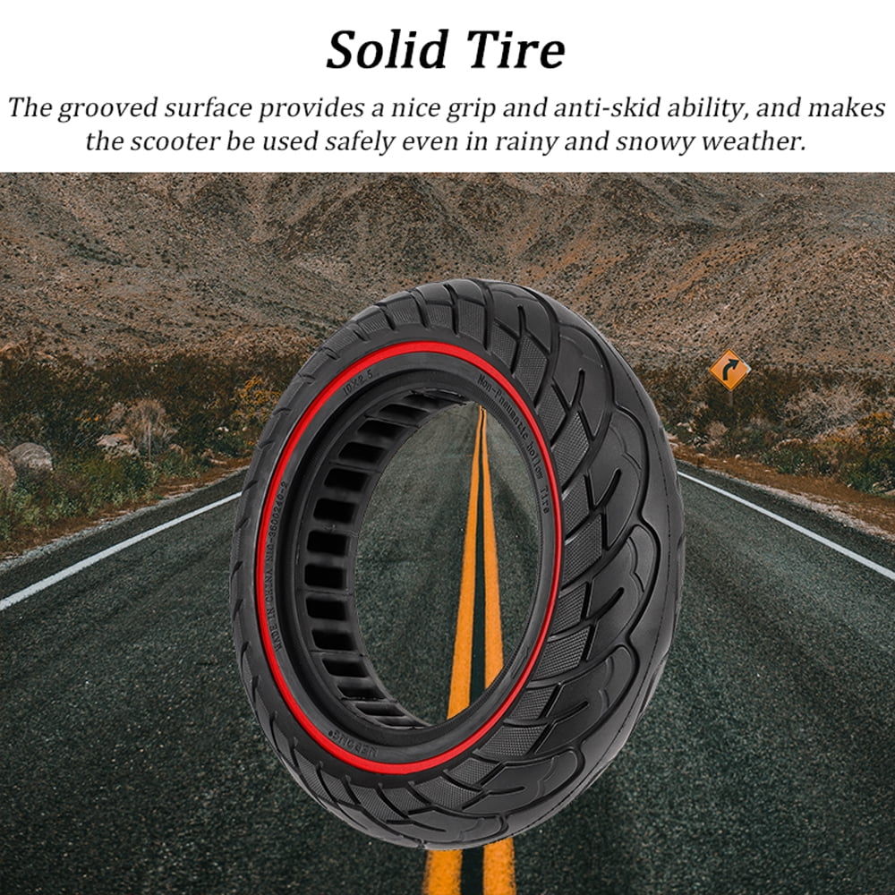 Tomshoo 10x2.5 Inner Hollow Honeycomb Solid Tire 10 Inch Electric Scooter Explosion-Proof Tubeless Tire FrontRear Tire Compatible with Max G30 Electric Scooter 6070-6.5 Tire