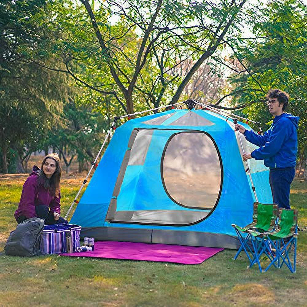 KAZOO Family Camping Tent Large Waterproof Pop Up Tents 4 Person