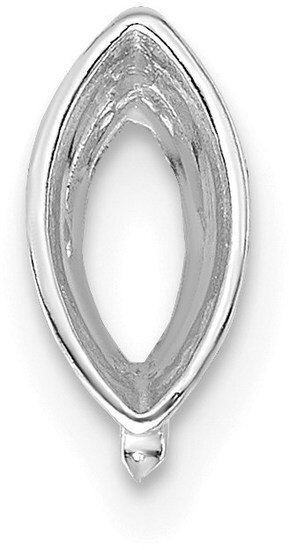 14k White Gold Marquise Bezel w/ Air Line 10.5 x 5mm Setting