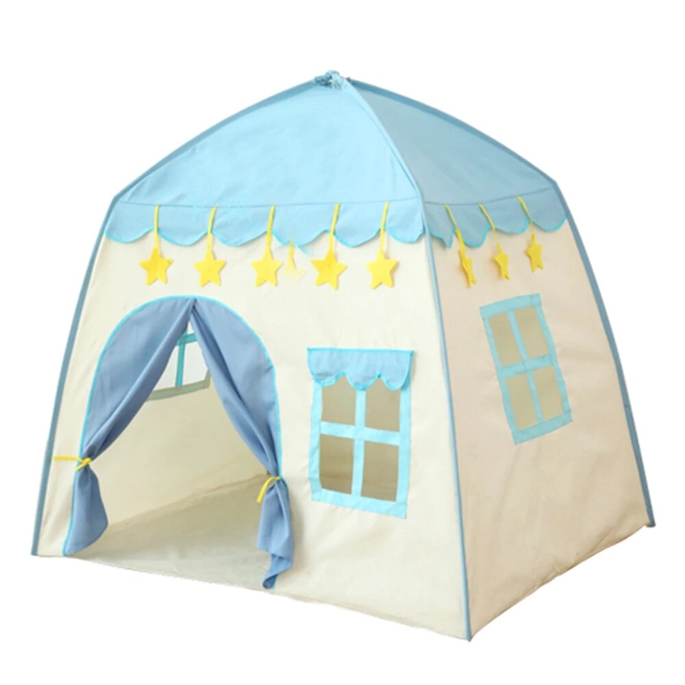 Kids Tent Pink Blue Kids Play House Children Indoor Outdoor Toy House Portable Baby Play House Children Tent Teepee Tent Enfant blue
