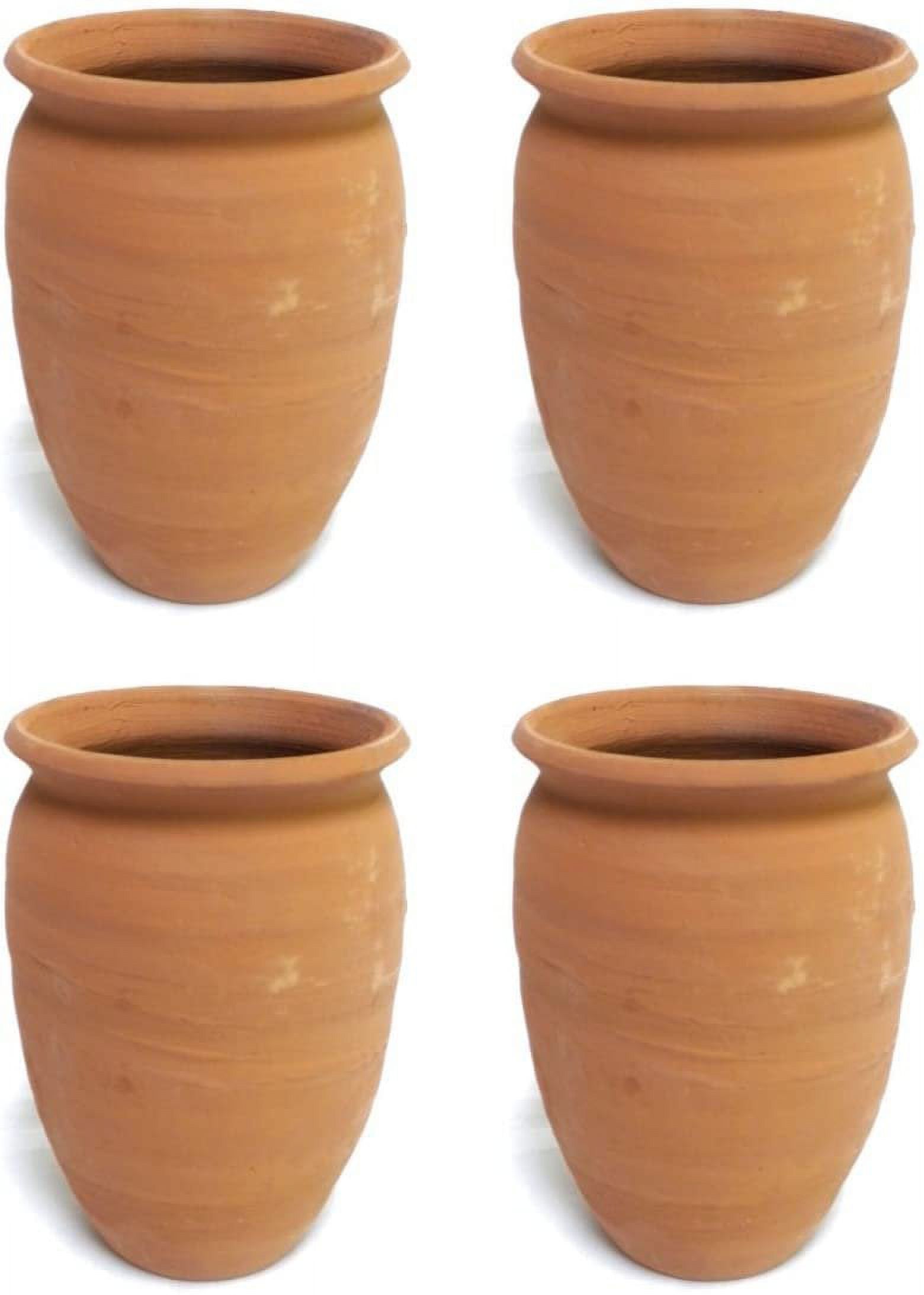 La Mexicana Cantarito de Barro Natural, Clay Cups, Set of 4