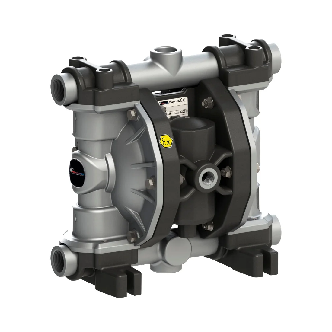 Wolflube Diaphragm Pump - Aluminum - 1/2'' - For Oil and Diesel - Free Flow Rate 14.5 gpm