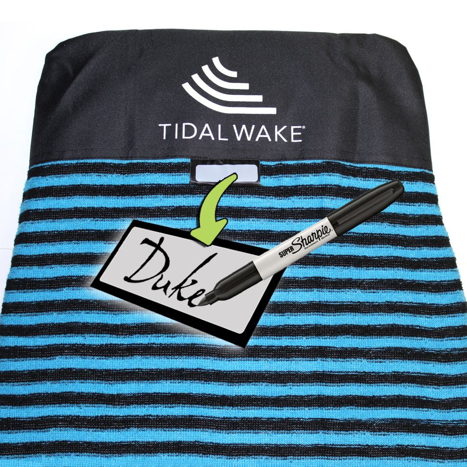 TIDAL WAKE TAG-IT 58” Wake Surf Wakeboard cover-Snub Nose, ID tag & Pocket