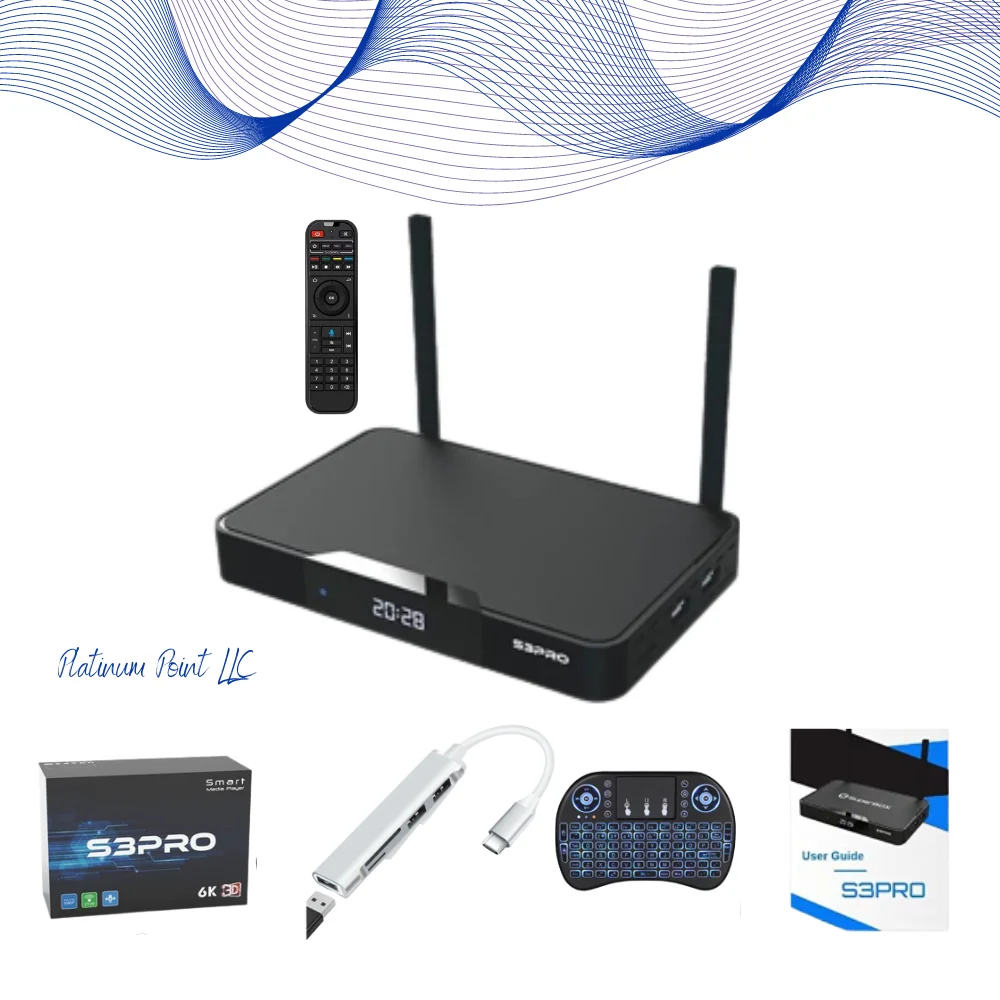 S3 PRO 2022, Android 9 Technology IPTV Voice Control Remote, 6K Android tv Free Shipping 2 days