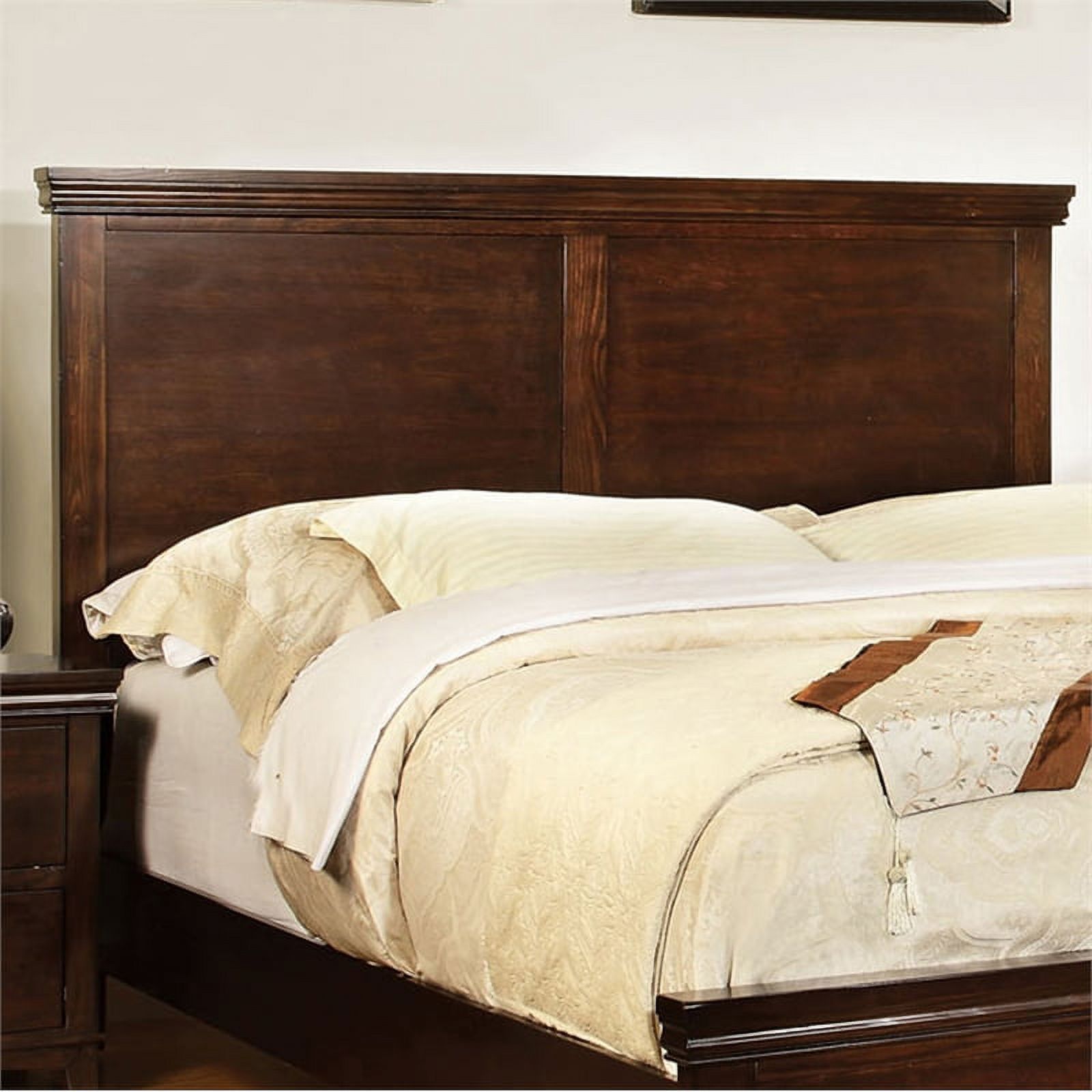 Furniture of America Brighton Solid Wood Full Panel Bed in Cherry
