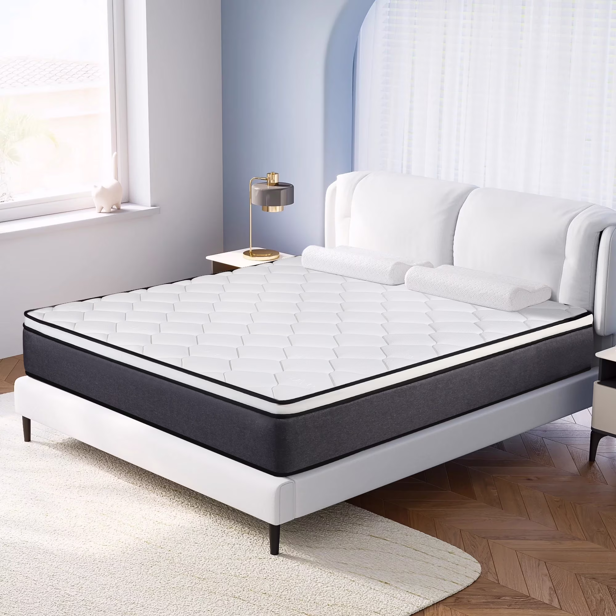 12inch King Mattress in a Box, Gel Memory Foam and Pocket Spring Hybrid Mattress
