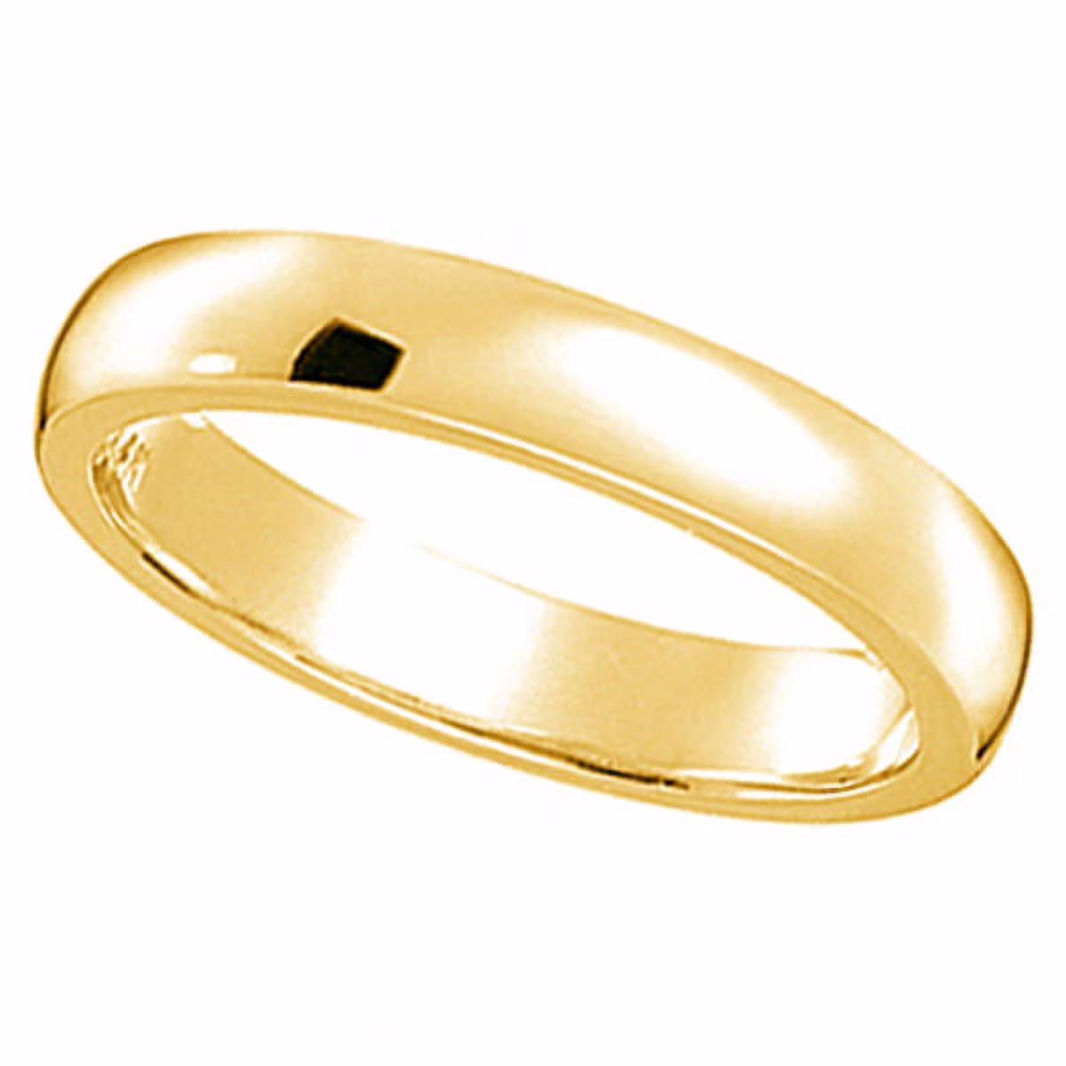 Dome Comfort Fit Wedding Ring Band 14k Yellow Gold (3mm)