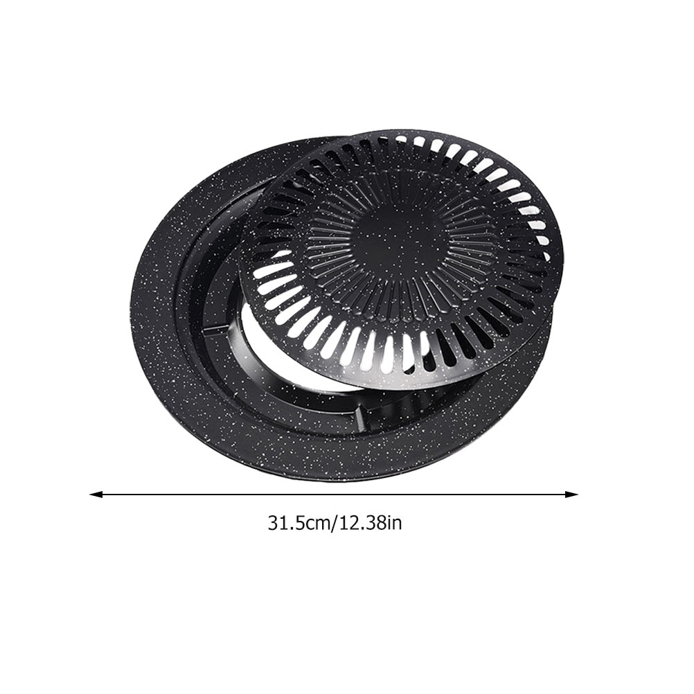 Round Frying Pan Home Roaster Trays Creative Double Tired Enamel Bakewares