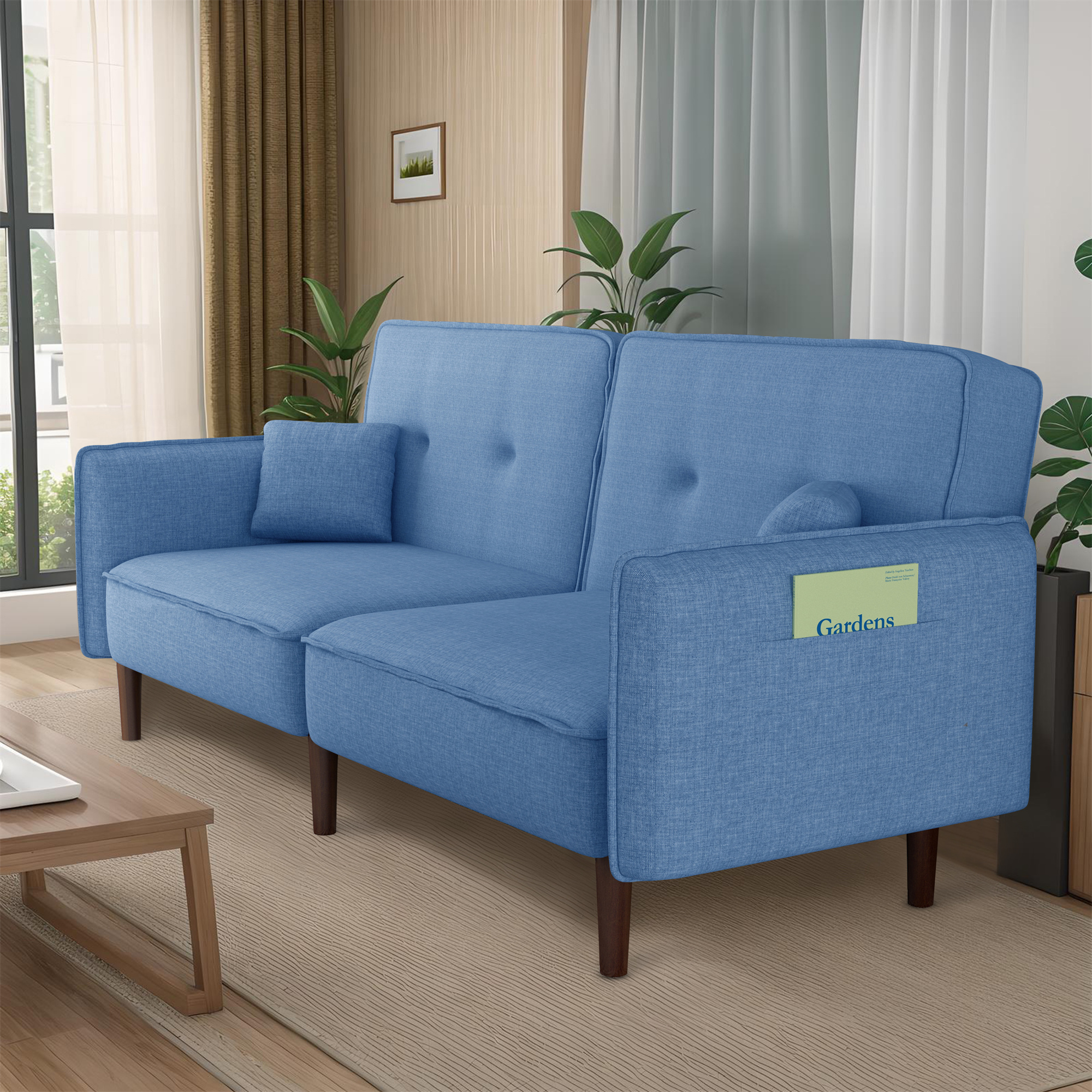 Gexpusm Futon Tufted Back Convertible Sofa 75