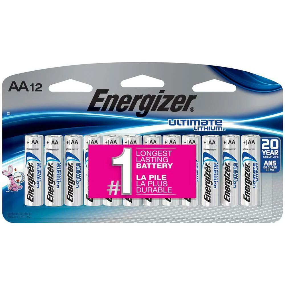 24 X Energizer AA Ultimate Lithium (2 x 12 Pk) Batteries, L91BP FRESH BATTERIES