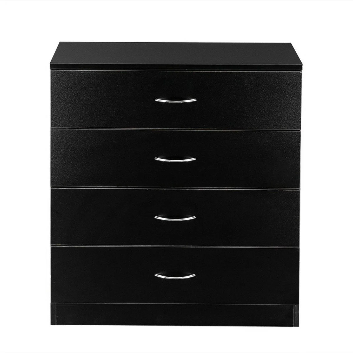 4-Drawer MDF Wood Simple Dresser, Black