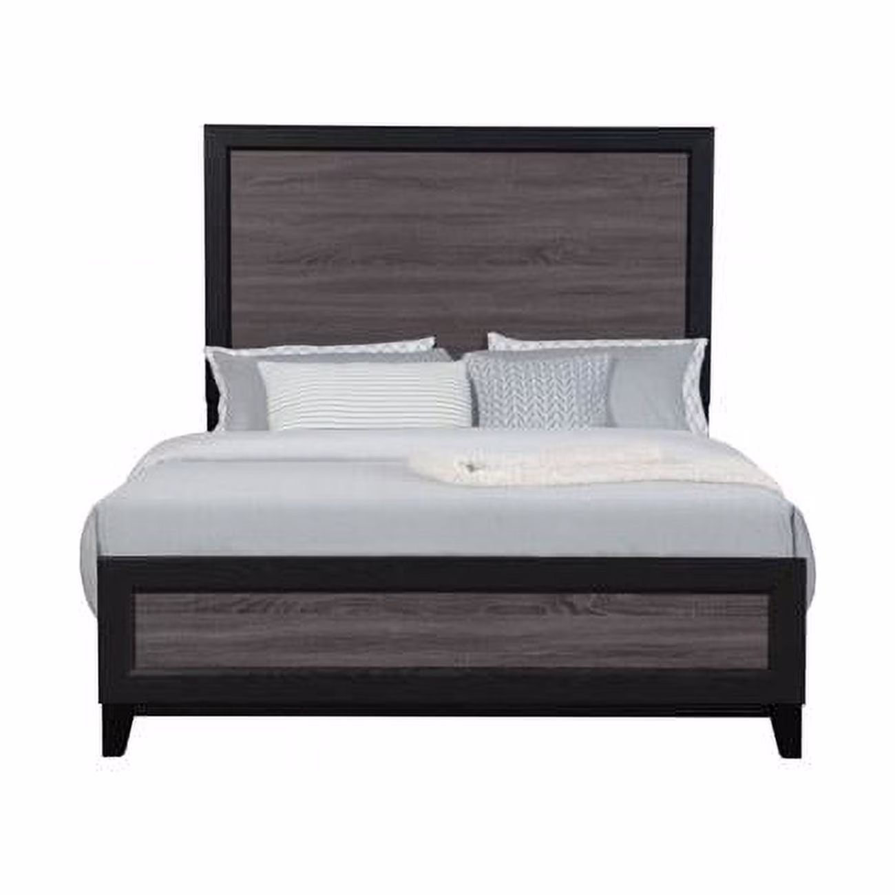 Global Furniture USA Lisbon Engineered Wood Queen Bed in Dark Gray/Black