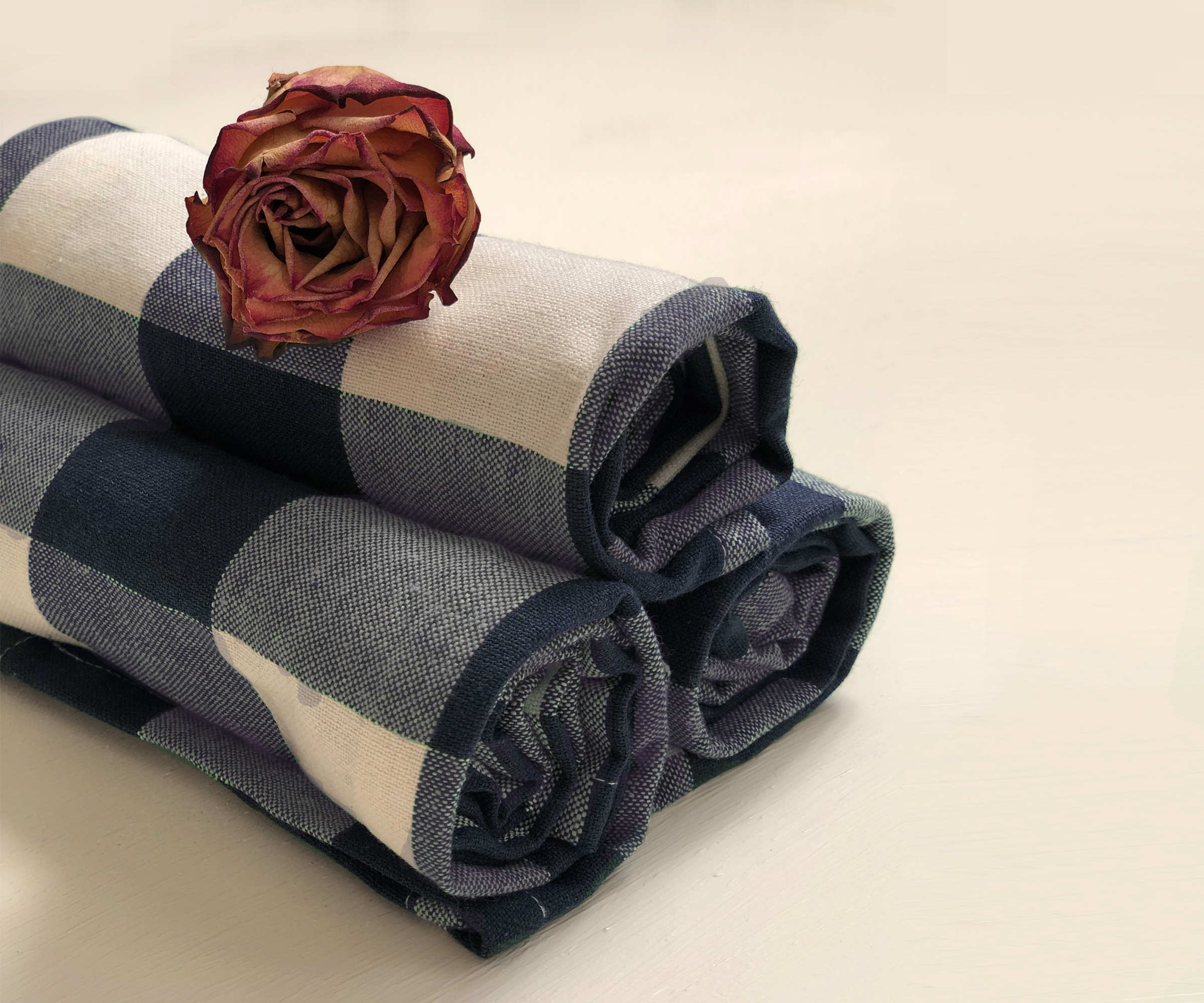 All Cotton and Linen Kitchen Towels, Cotton Dish Towels, Buffalo Plaid Hand Towels, Farmhouse Tea Towels, Set of 6, 18 x 28