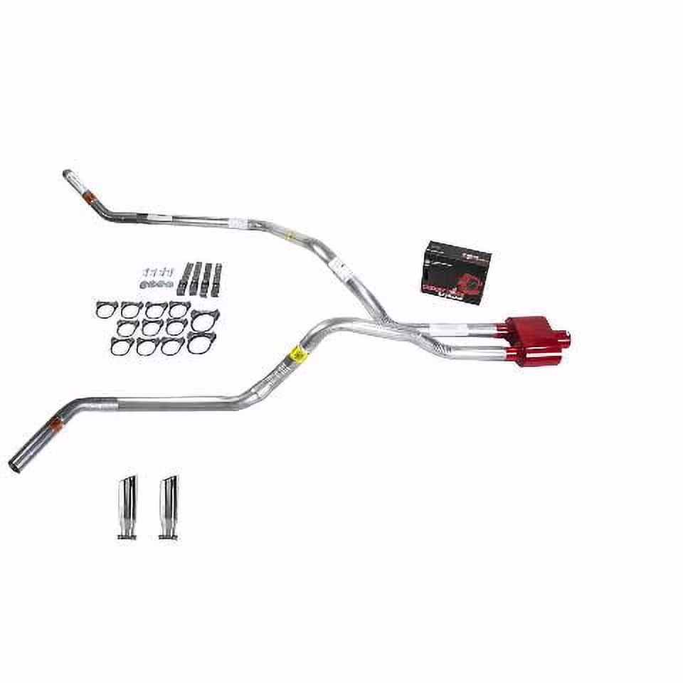 S10 / S15 95-01 dual exhaust 2.5 pipe Cherry Bomb Extreme RC Tip Corner exit