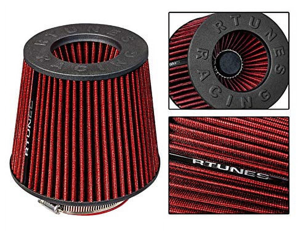 Rtunes Racing Black Cold Air Intake for 08-12 Honda Accord V6 3.5L