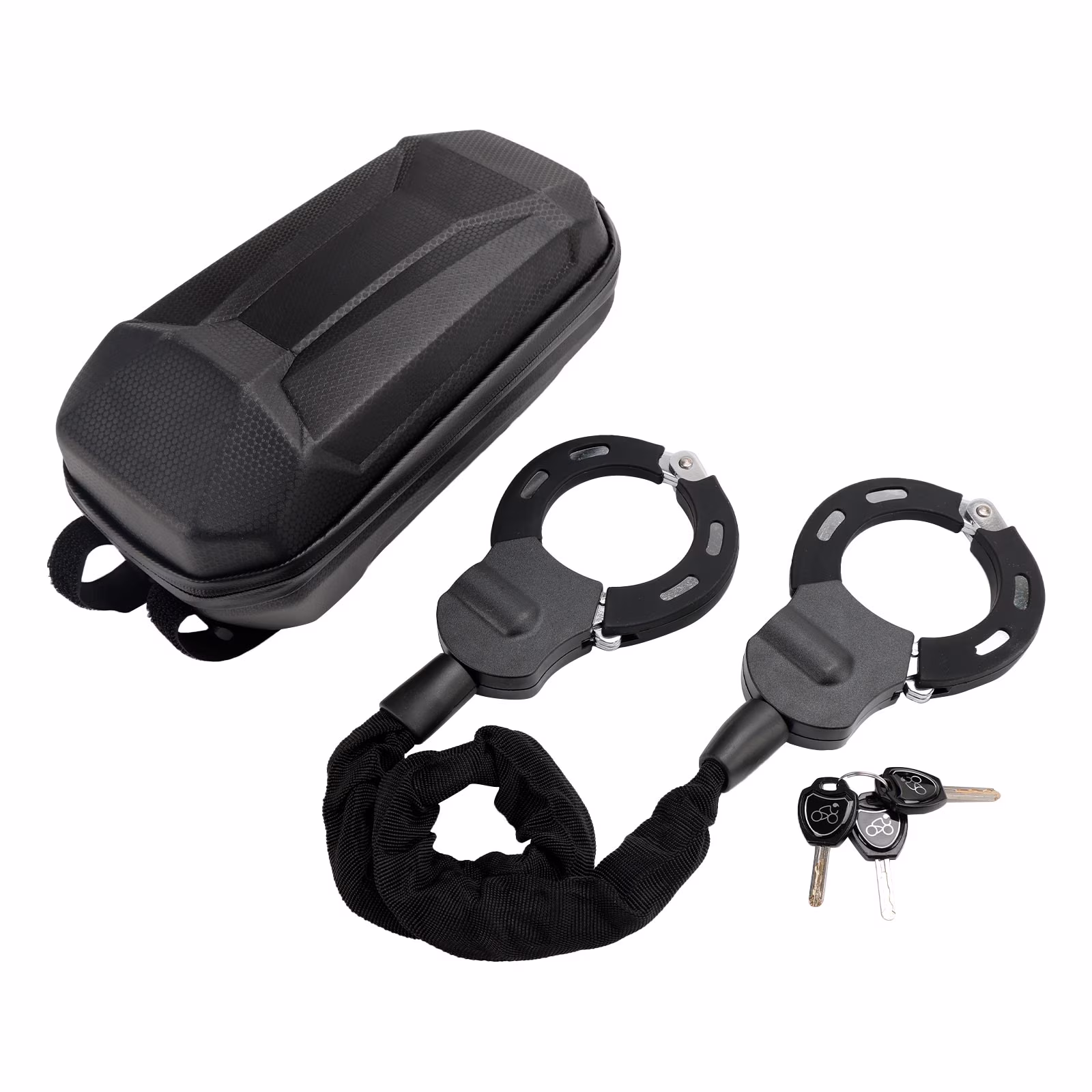 Scooter Chain Lock with Scooter Bag, Security Anti-Theft Bike Lock, Handcuff Chain Lock and Bag for Bike Electric Scooter, Motorcycle, Bicycle, Electric Scooter Accessories