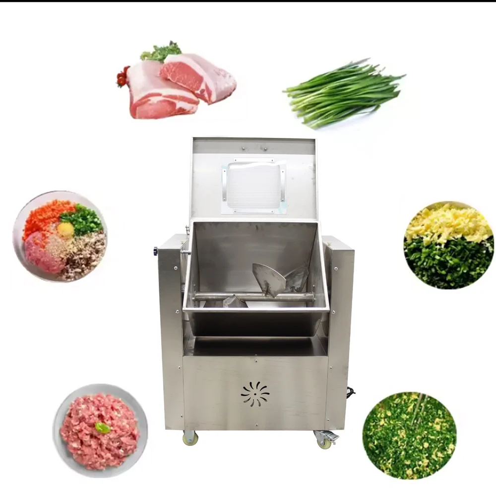 Electric Meat Vegetable Stuffing Mixer Stainless Steel Commercial Electric Food Mixer 60L