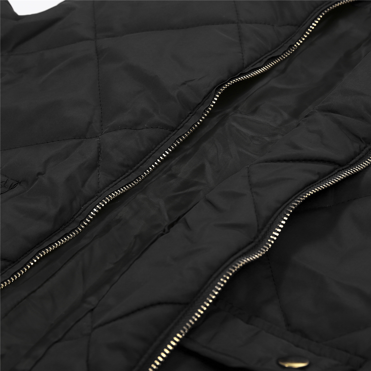 Huyghdfb Women Vest Stand Collar Warm Padded Zip Side Pockets Gilet Quilted Puffer Vest