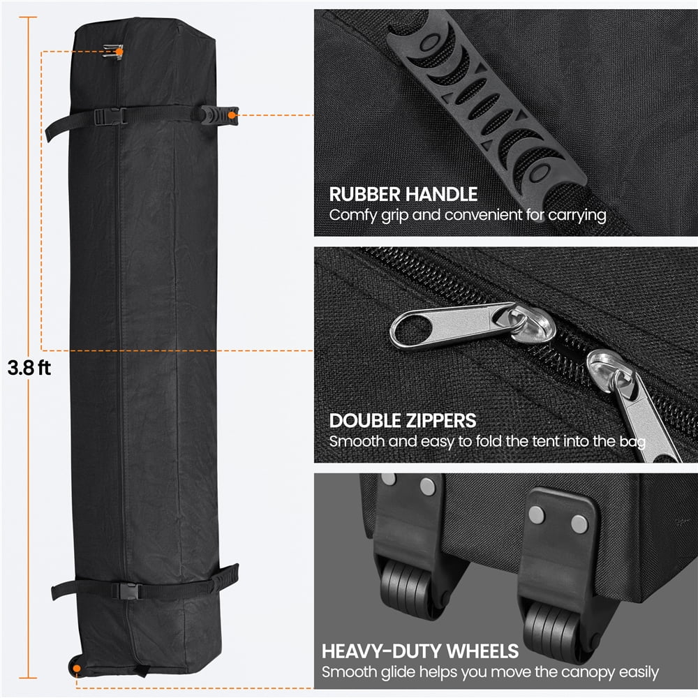 Topeakmart 8x8ft Pop Up Canopy Tent with Roller Bag, Blue