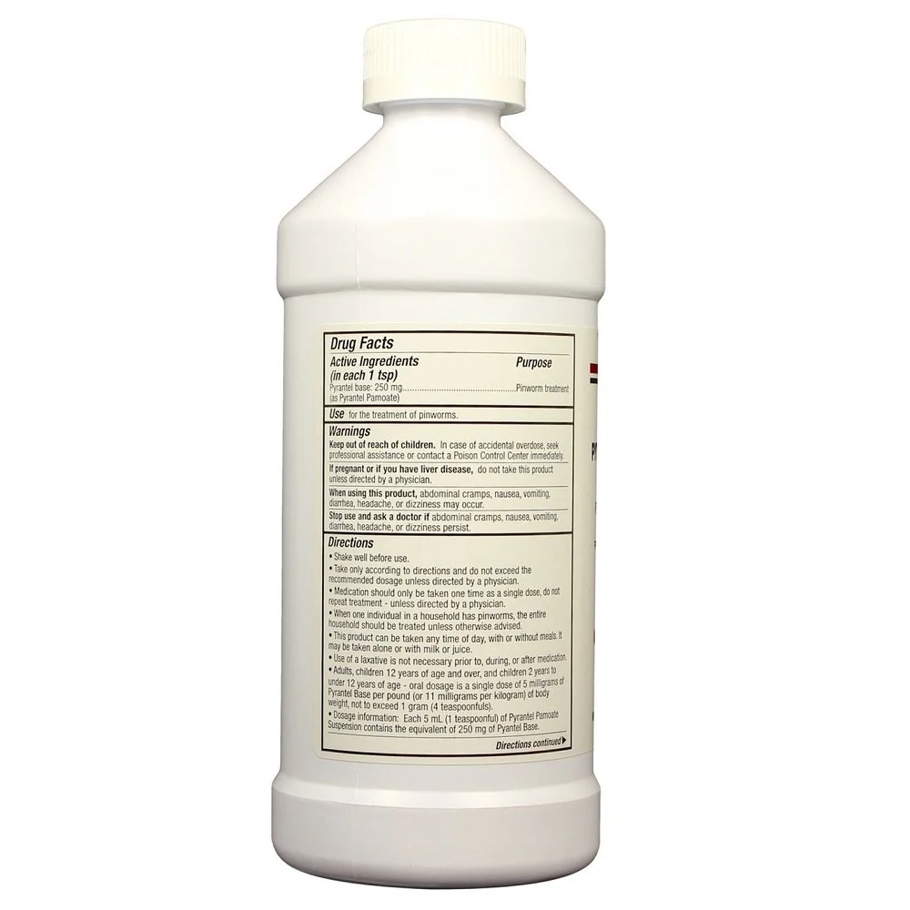 Columbia Pyrantel Pamoate Suspension 50 Mg Womer 32 oz. Bottle