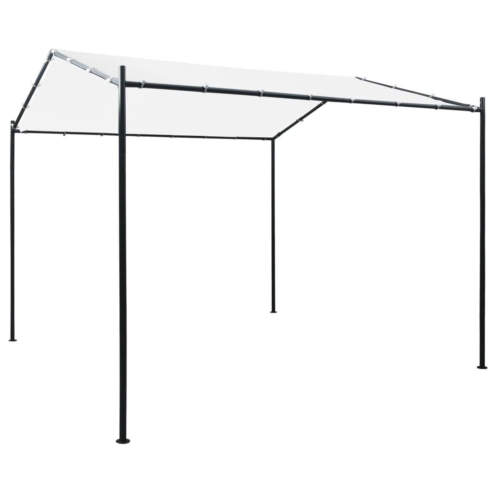 Dcenta Gazebo, Outdoor Canopy Steel Frame Sunshade Shelter White for Backyard, Yard, Wedding, BBQ, Camping, Festival, Shows 9.8ft x 9.8ft x 8.5ft (L x W x H)