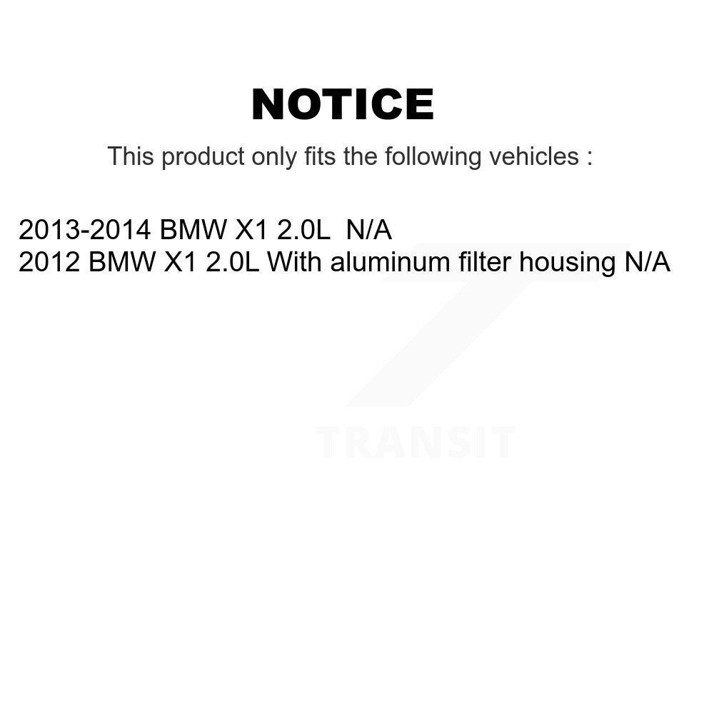 PUR 1x Air + 1x Cabin + 1x Engine Cartridge Oil Filter (3 Total) Kit for Car BMW X1 2.0L KFM-100576