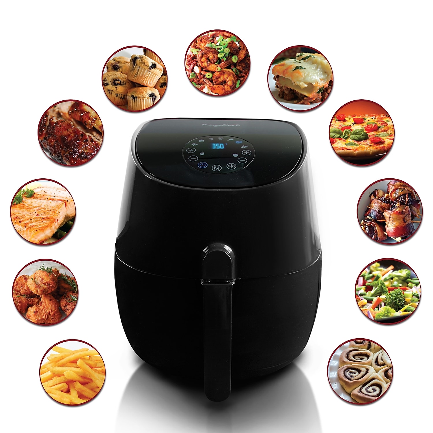 MegaChef 3.3 Liter Air Fryer Red (936101731M)