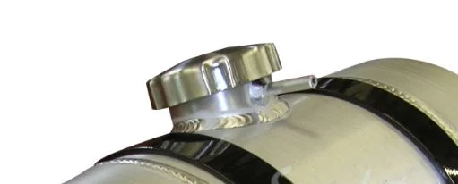 3x13 End Fill Round Spun Aluminum Gas Tank ( .40 Gallon ) w/Vent Tube & Brackets - 1/4 NPT