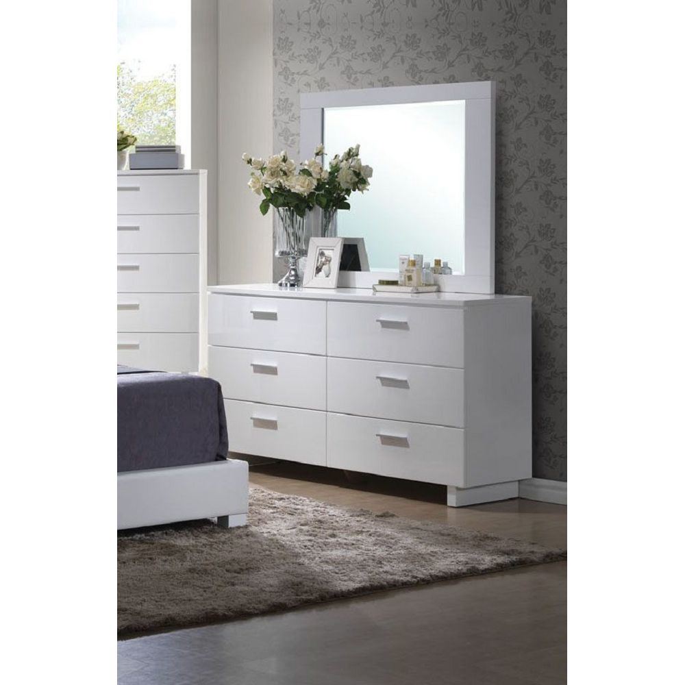 ACME Lorimar 6 Drawer Dresser in White
