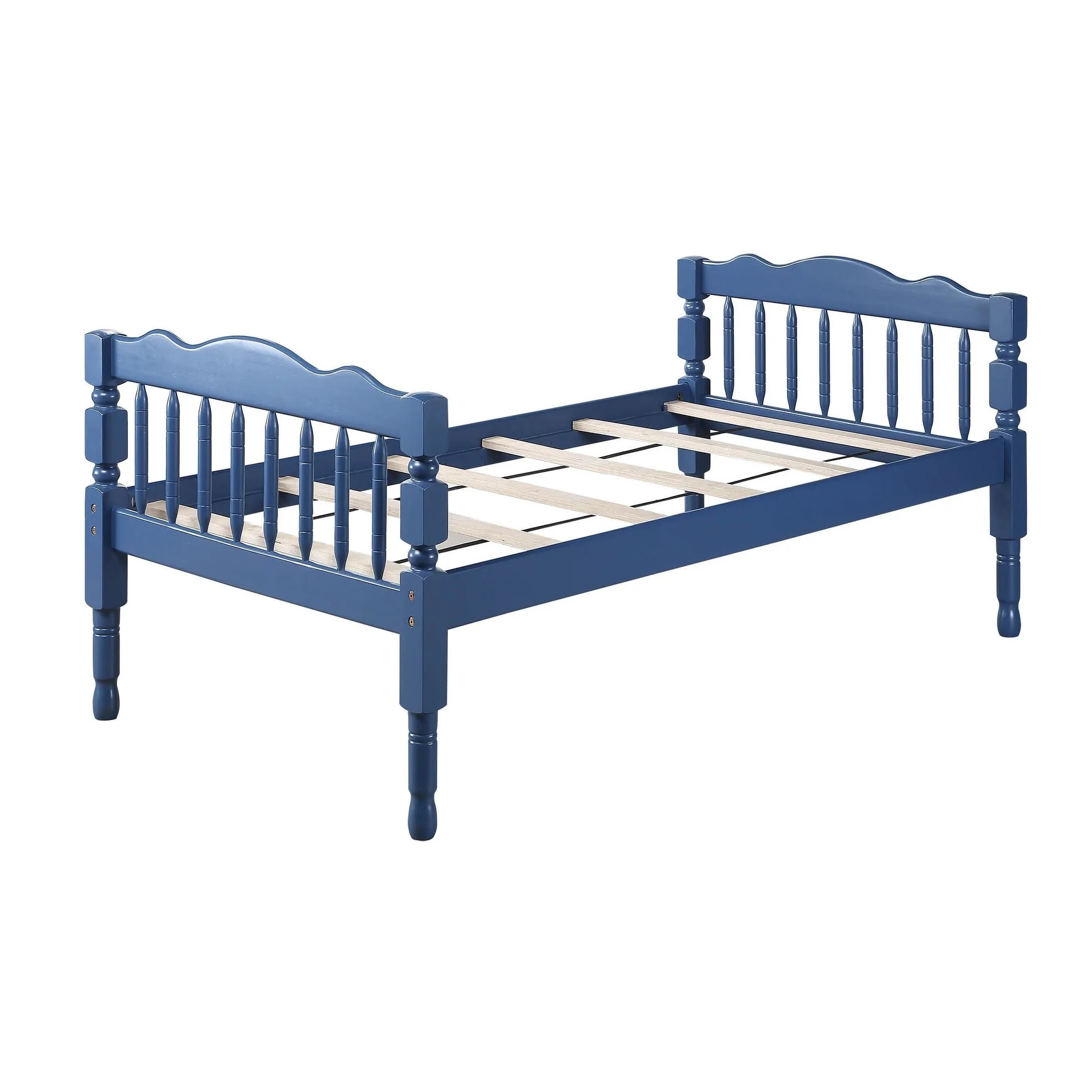 Colony Twin Over Twin Bunk Bed with Right Facing Ladder Dark Blue