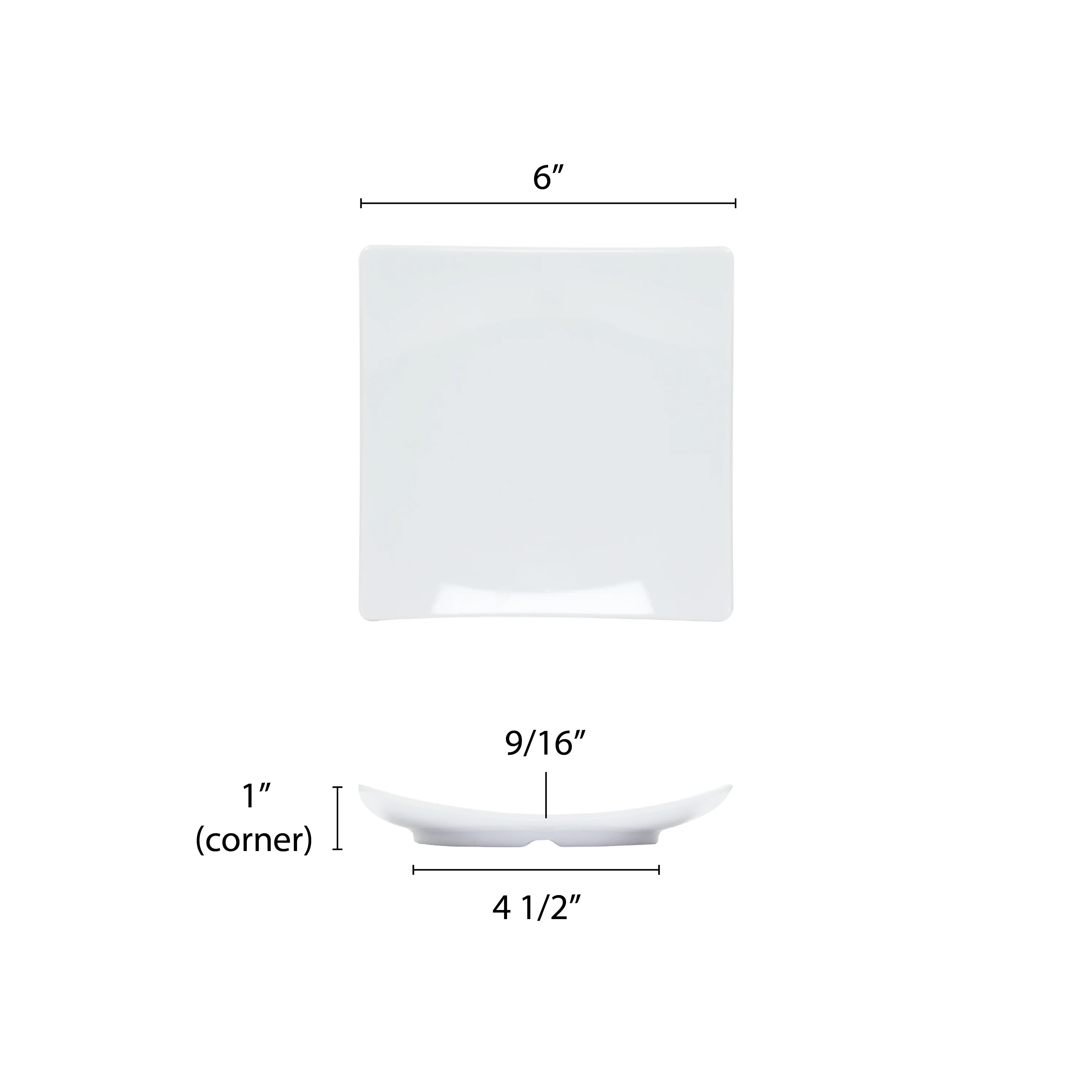 Excellante Classic White Extra Heavy Weight Melamine Dinnerware Collection 6