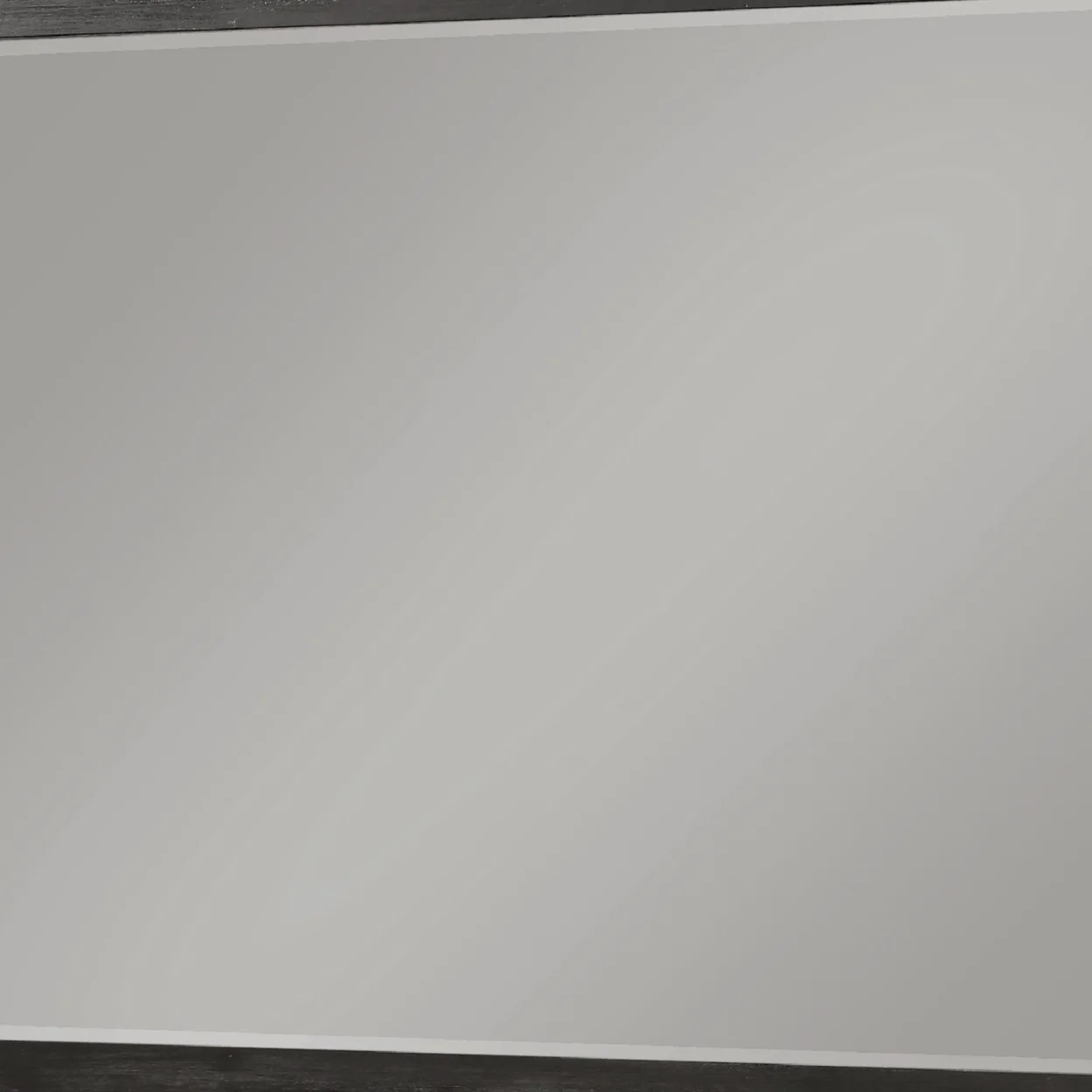 Jose 48 Inch Dresser Mirror with Acacia Wood Frame, Weathered Dark Gray- Saltoro Sherpi