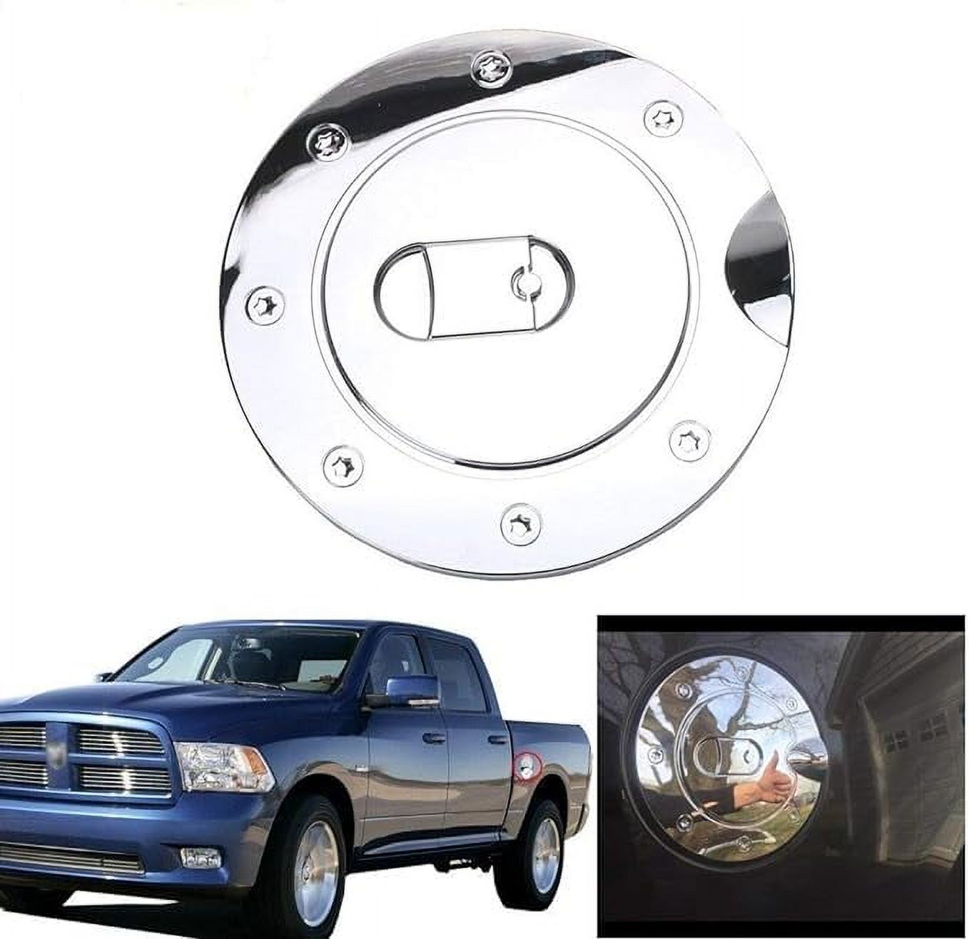 Chrome Fuel Tank Cap For Dodge Ram 1500 2500 3500 2009-2017 Car Gas Tank Vent Cover