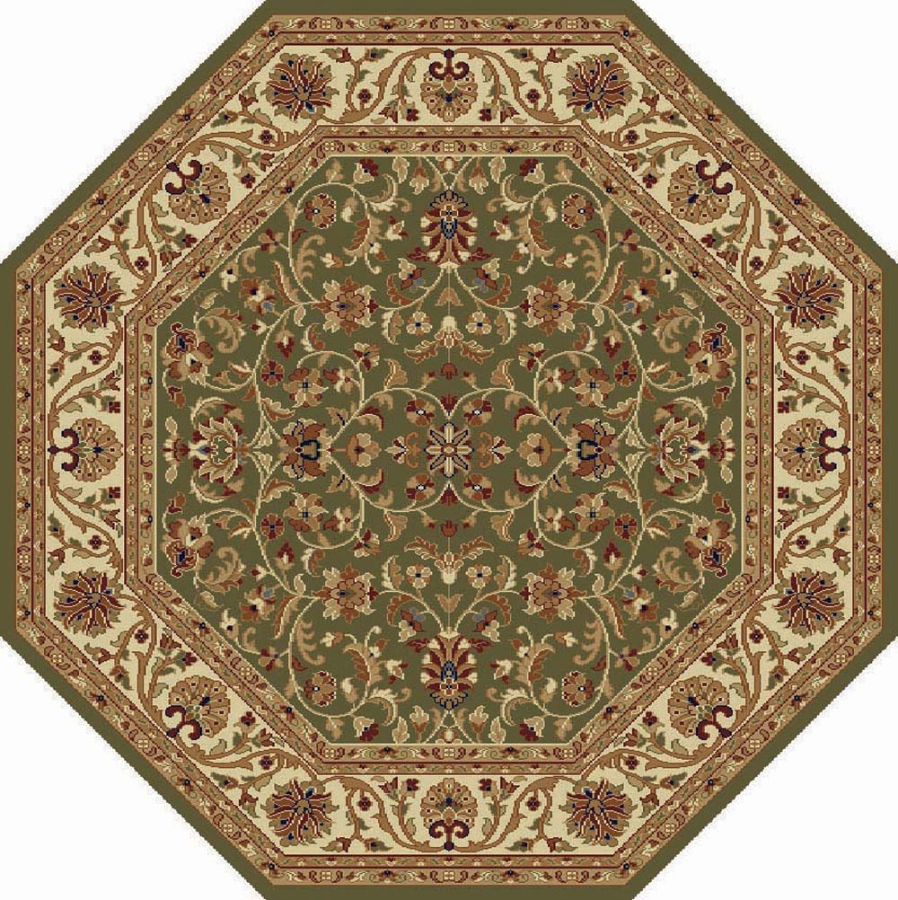 Tayse Sensation Area Rug 4815 GREEN Traditional Green Vines Leaves 5' 3