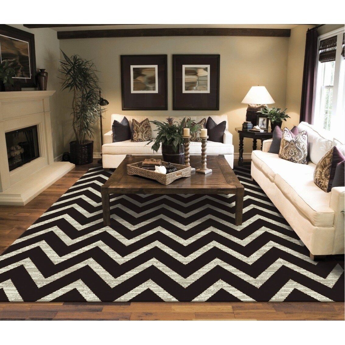 Copper Grove  Raahe Wool Chevron Area Rug 4'x6' 4' x 6' Sets, Outdoor, Indoor Living Room, Bedroom, Dining Room