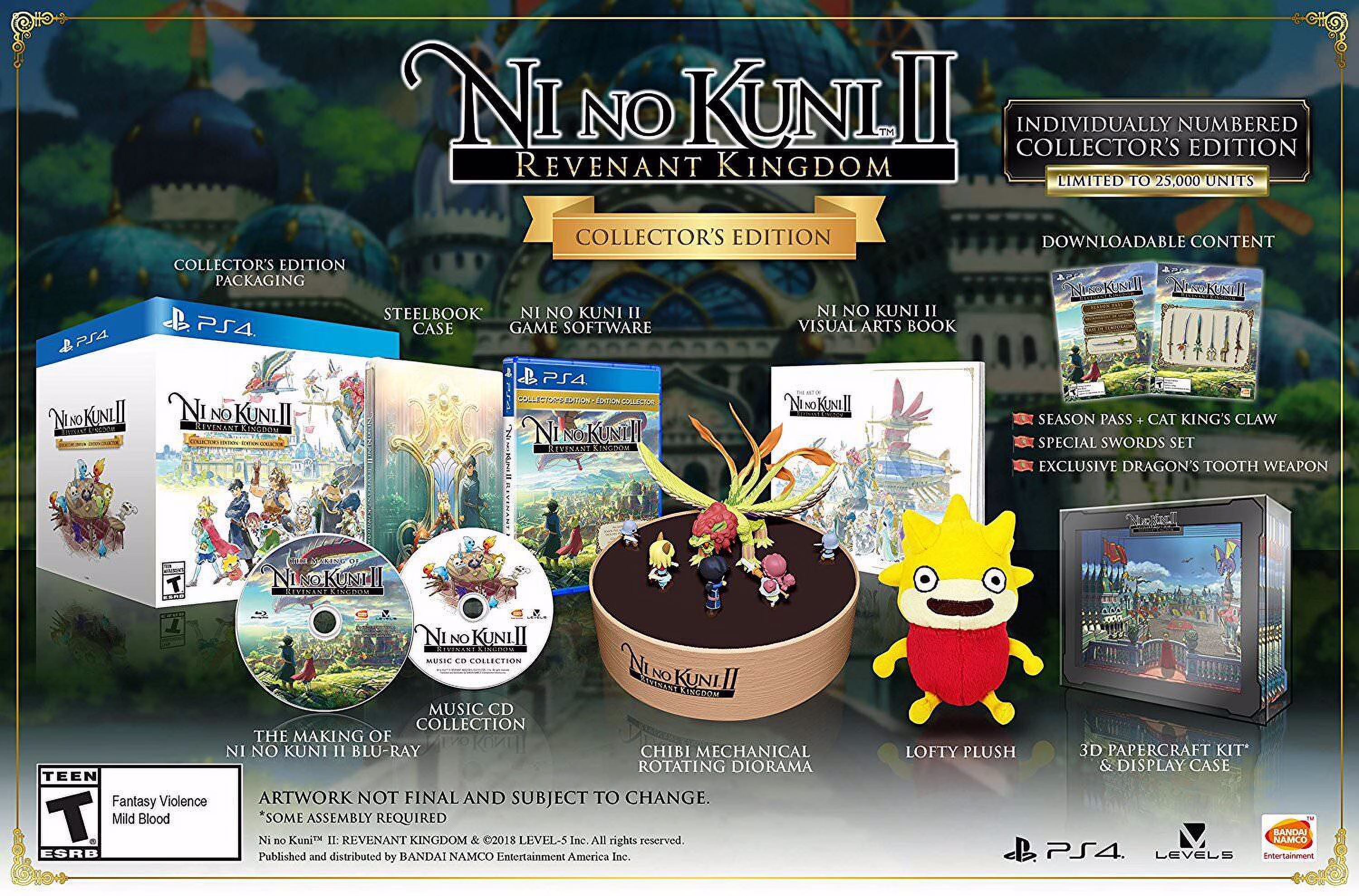 Ni No Kuni II 2 Revenant Kingdom Collectors Edition [Sony PlayStation 4 PS4] NEW
