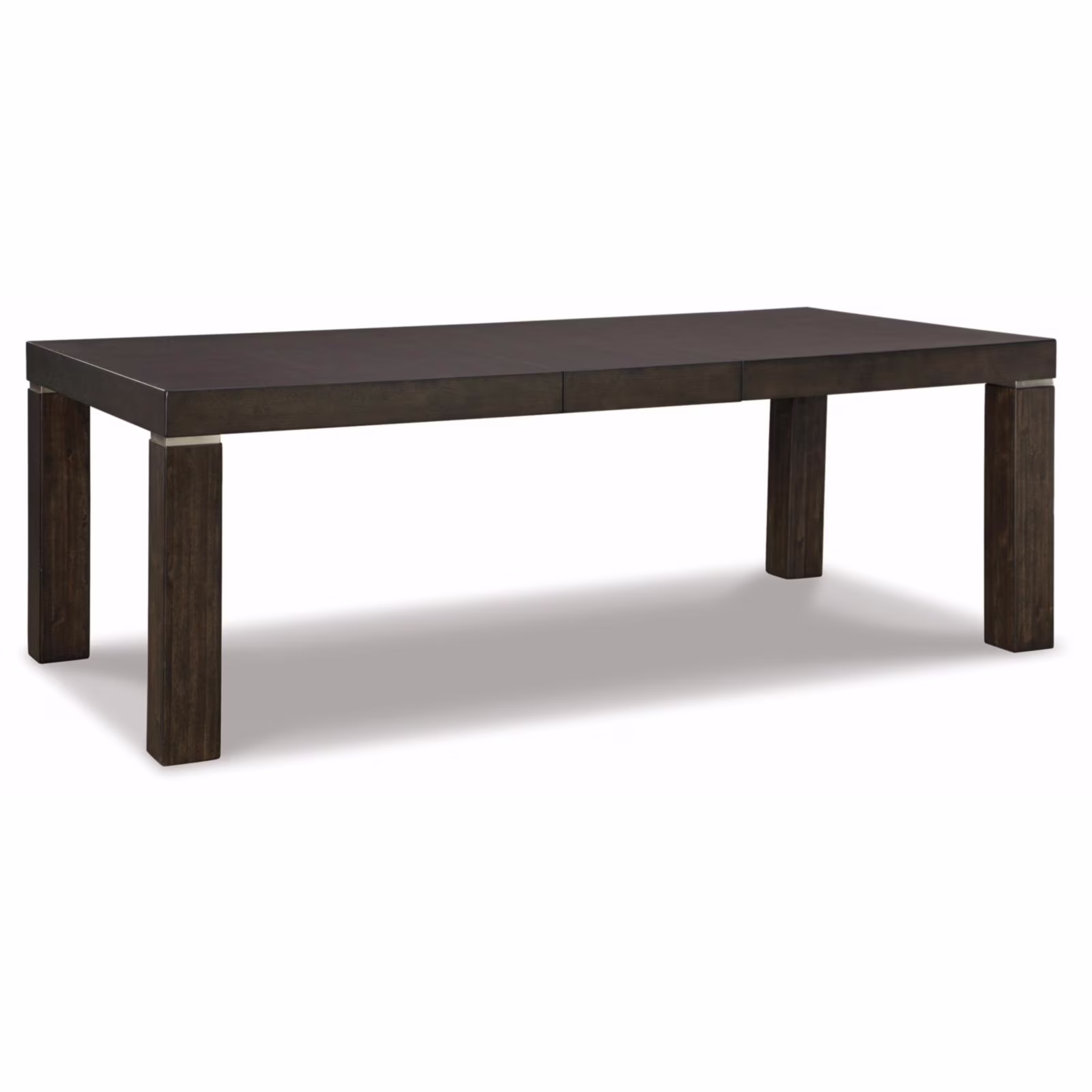 Ashley Furniture Hyndell Extendable Dining Table in Dark Brown