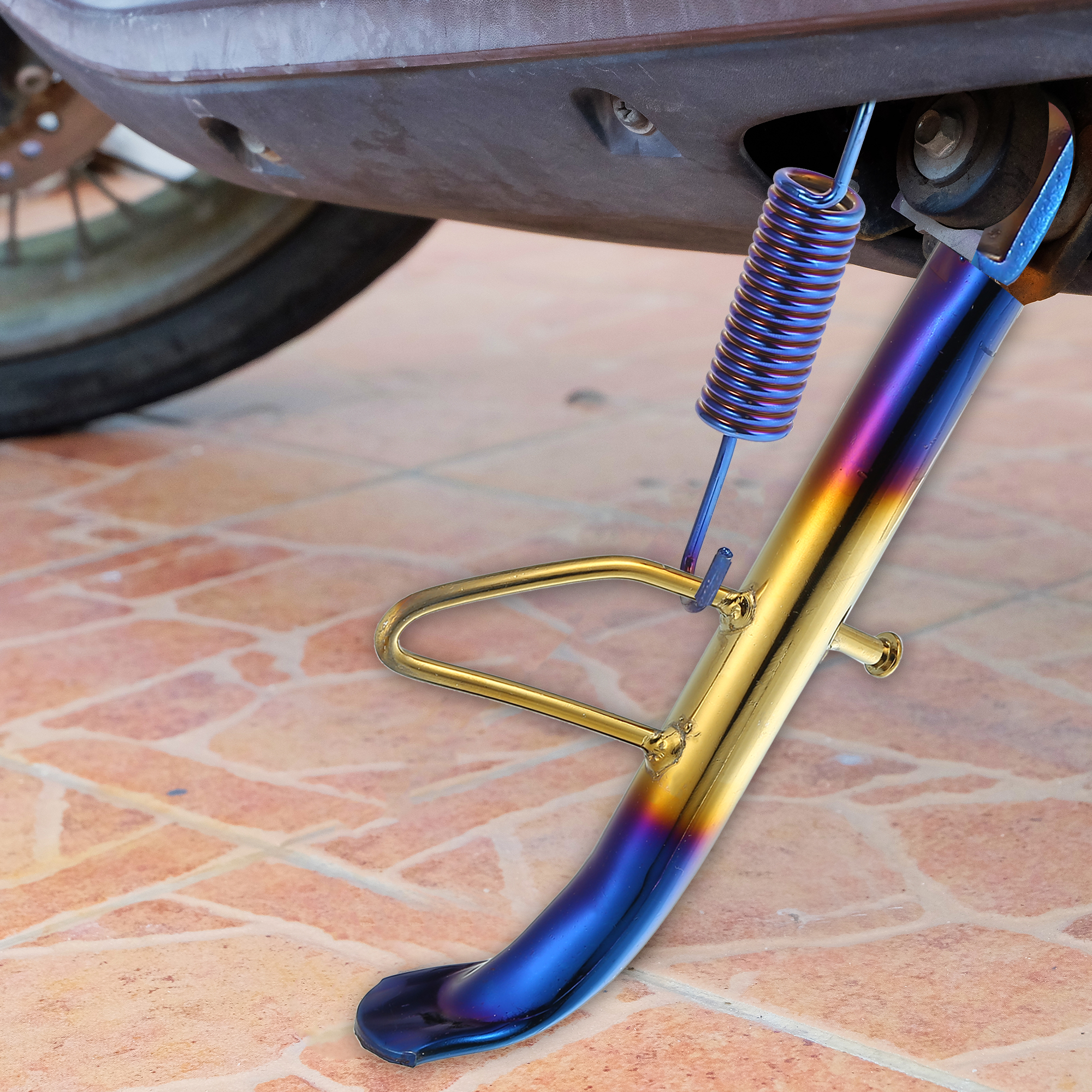 Unique Bargains Universal Aluminum Alloy Kickstand Foot Side Stand for Motor Scooter Bikes Dirt Pit Bike Motorcycle 25cm