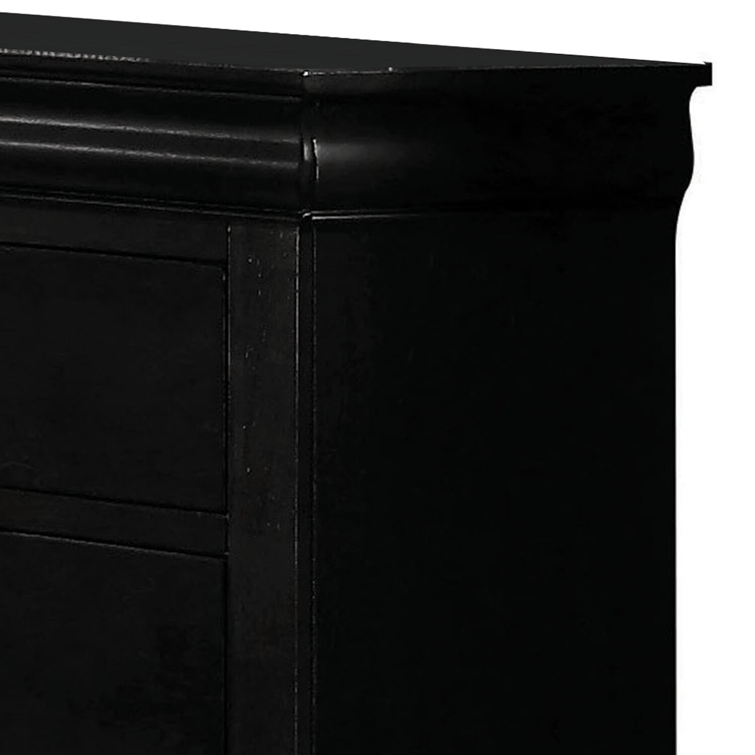 Benzara Traditional Style Wooden Dresser with Six Drawers, Black