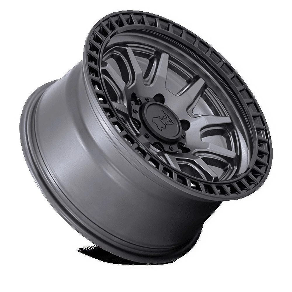 Black Rhino Cast Aluminum Rim BR001 17X8.5 6X5.5 M-GNMTL BLK-LP -10MM, BR001AB17856810N