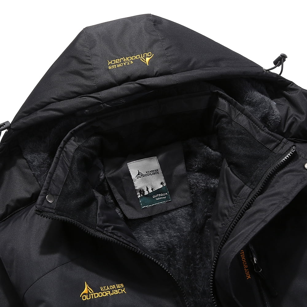 Men Mountain Waterproof Shell Jacket Ski Jacket Windproof Jacket Winter Warm Jacket for Camping Hiking Skiing