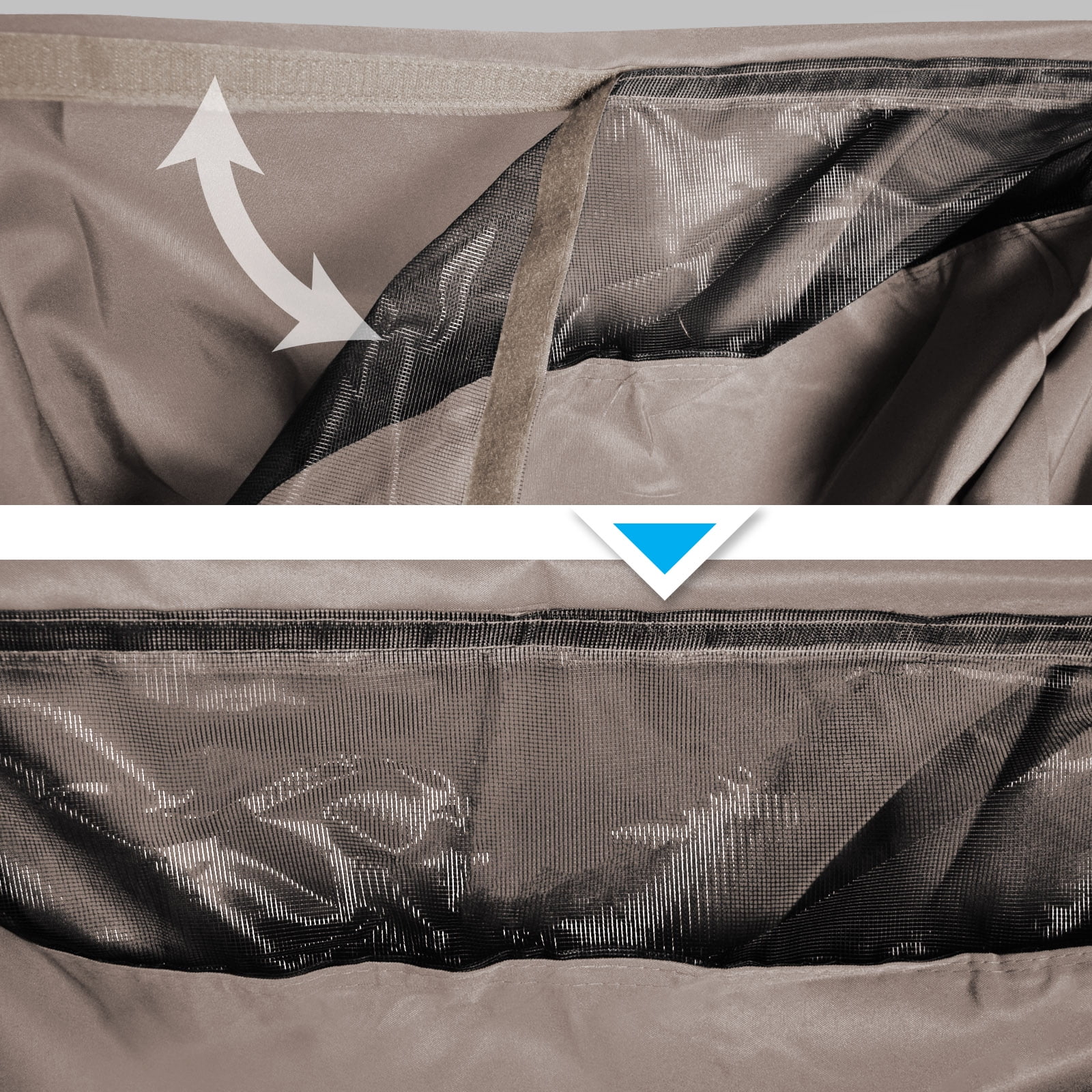 10'x10' Replacement Canopy Top Cover 2-Tiered Patio Sunshade Upgraded UV Protection, Gazebo Tent Canopy Cover ONLY