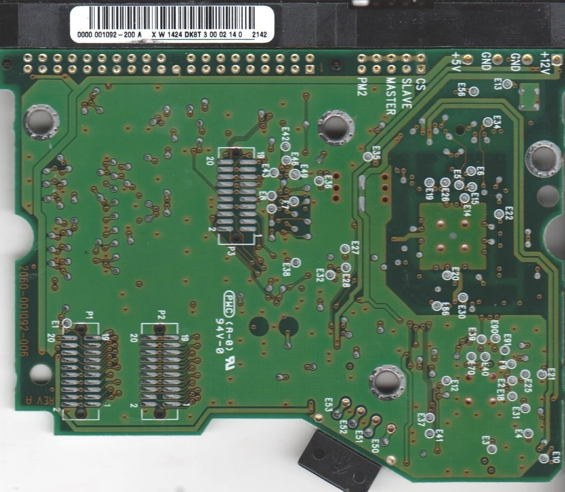 WD400BB-53CAA0, 0000 001092-200 A, WD IDE 3.5 PCB