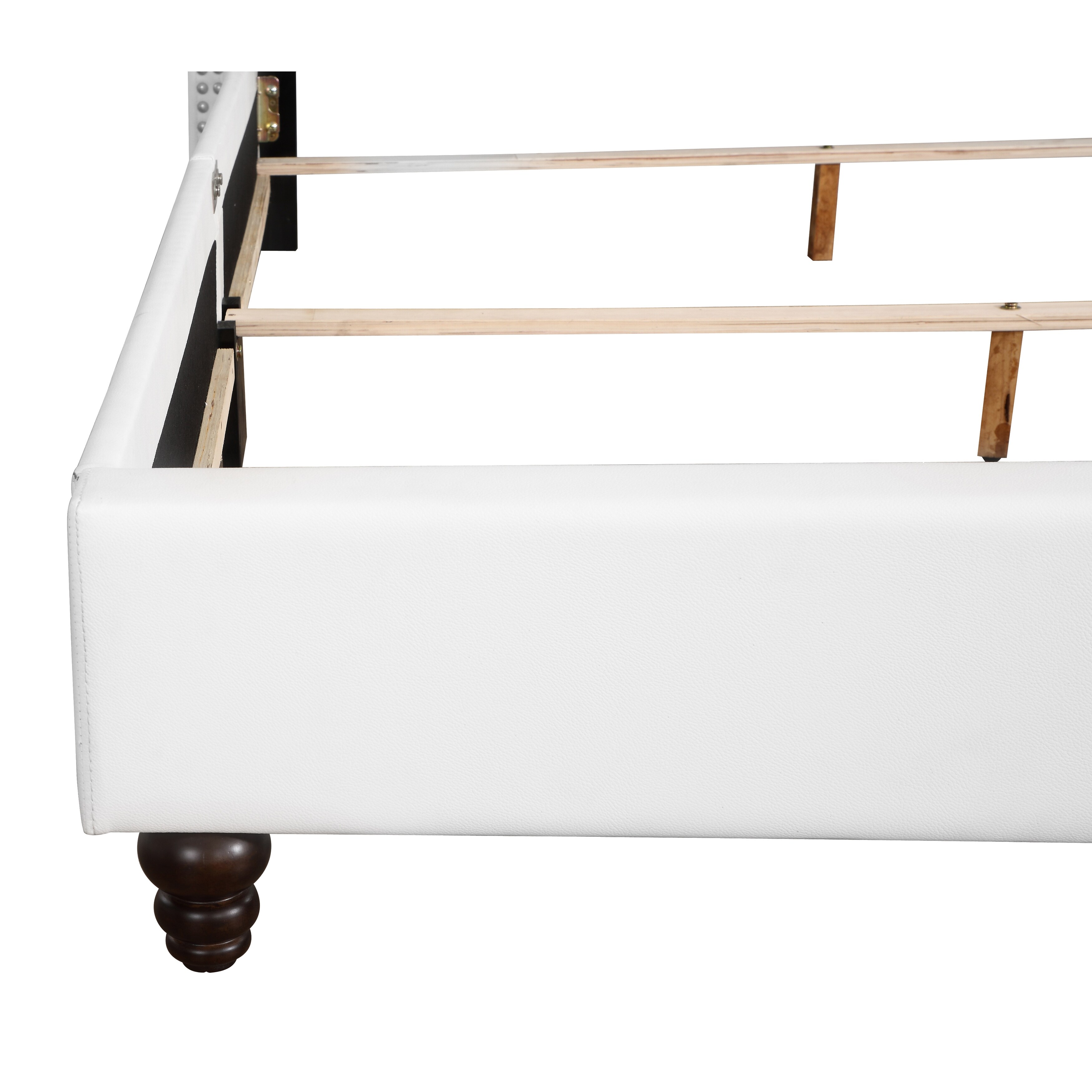LYKE Home Full Upholstered Bed , White